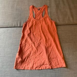 Ann Taylor orange/rust silk racerback tank sz 0
